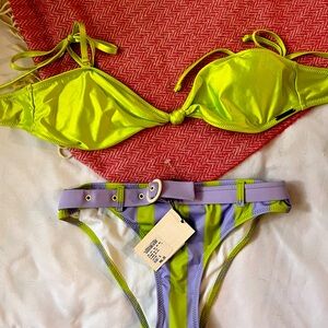 Lime Green & Purple Bikini